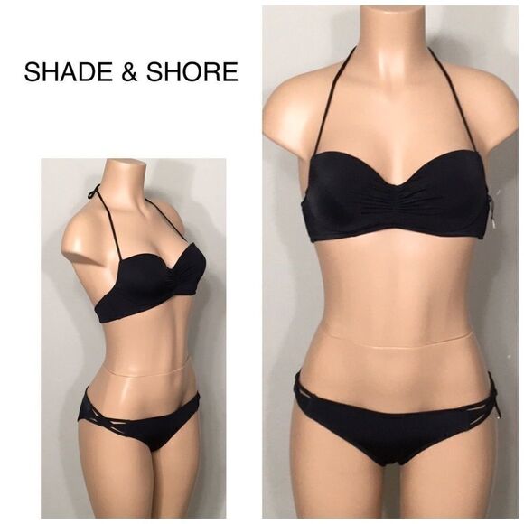Shade & Shore black underwire bikini set. NWOT - Picture 1 of 8